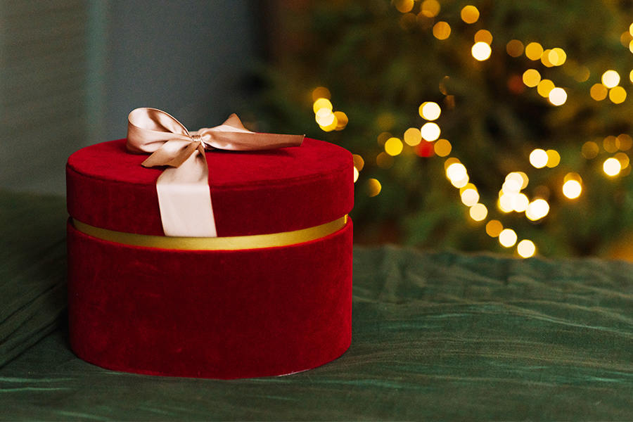 Caja de regalo flocada