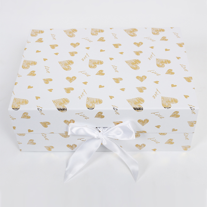 Caja de regalo plegable de cartón biodegradable texturizado personalizado Z227 con tapa