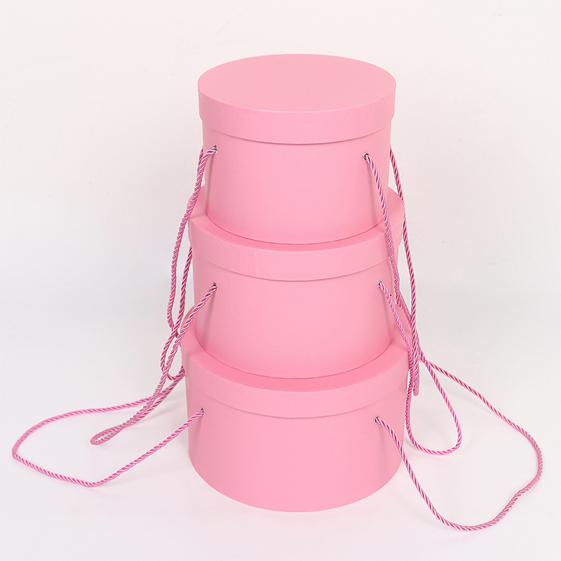 Caja de regalo de flores de boda de cartón de lujo 3002 con cuerda colgante