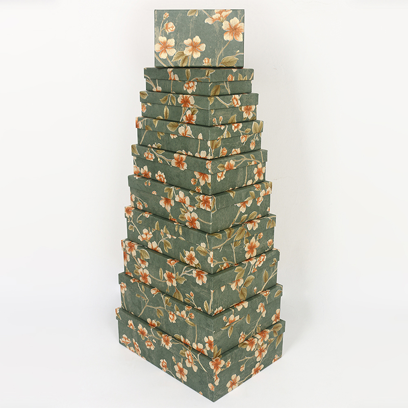 Caja de regalo de papel especial de alta calidad con rodillo en relieve con patrón de lichi de rejilla 1016