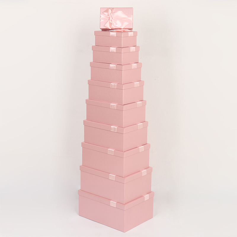 Caja de regalo de papel especial de alta gama cuadrada 604 con textura yuppie