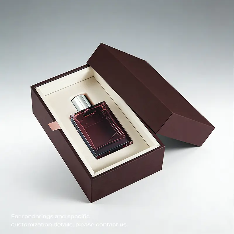 SHC-04 Embalaje de caja de regalo de perfume con tapa y base e inserto de esponja